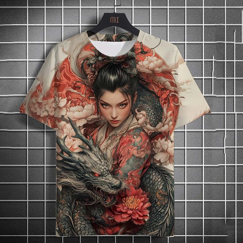Cartoon Sexy Girl 3D Print Oversized T-Shirt