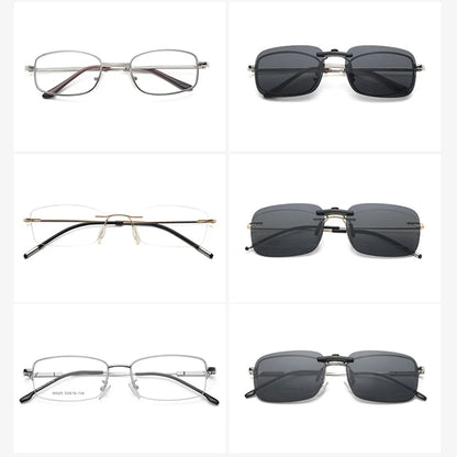 Polarized Rimless Clip-On Sunglasses – Anti-Glare UV400 Eyewear for Men &amp; Women
