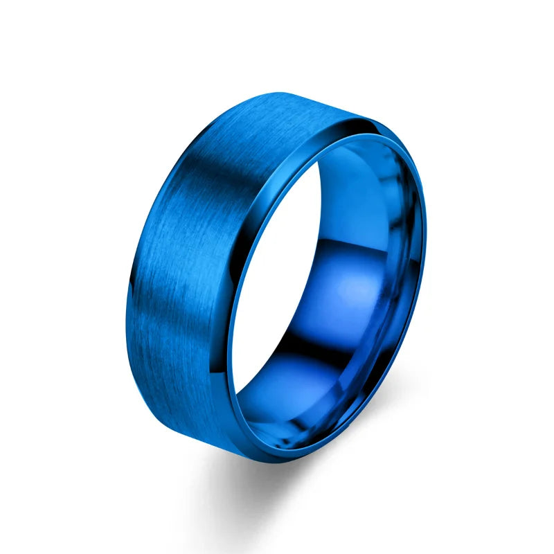 Classic 8mm Tungsten &amp; Stainless Steel Wedding Band