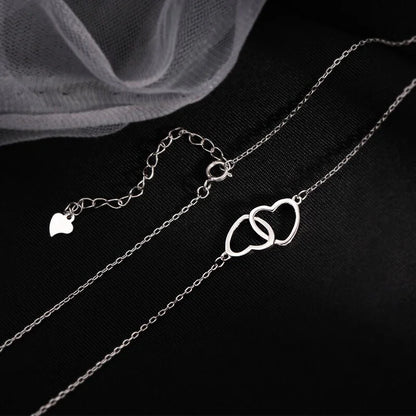 Double Heart Gold Stainless Steel Choker for Women &amp; Couples