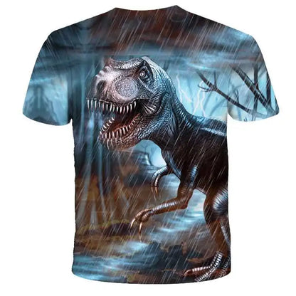 Kids Dinosaur Cartoon T-Shirt | Baby Boys &amp; Girls Summer Short Sleeve Tee