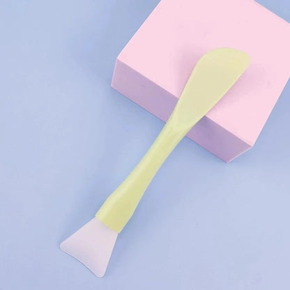 Double Head Silicone Facial Mask Brush &amp; Scraper