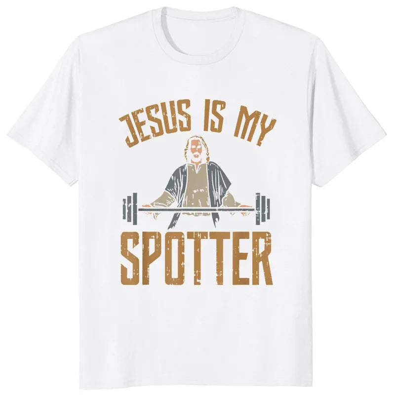 Retro Vintage Jesus Christ Gym T Shirts Men Pure Christian Faith Tee Top Short Sleeved Funny Printed Graphic Tshirt Gift