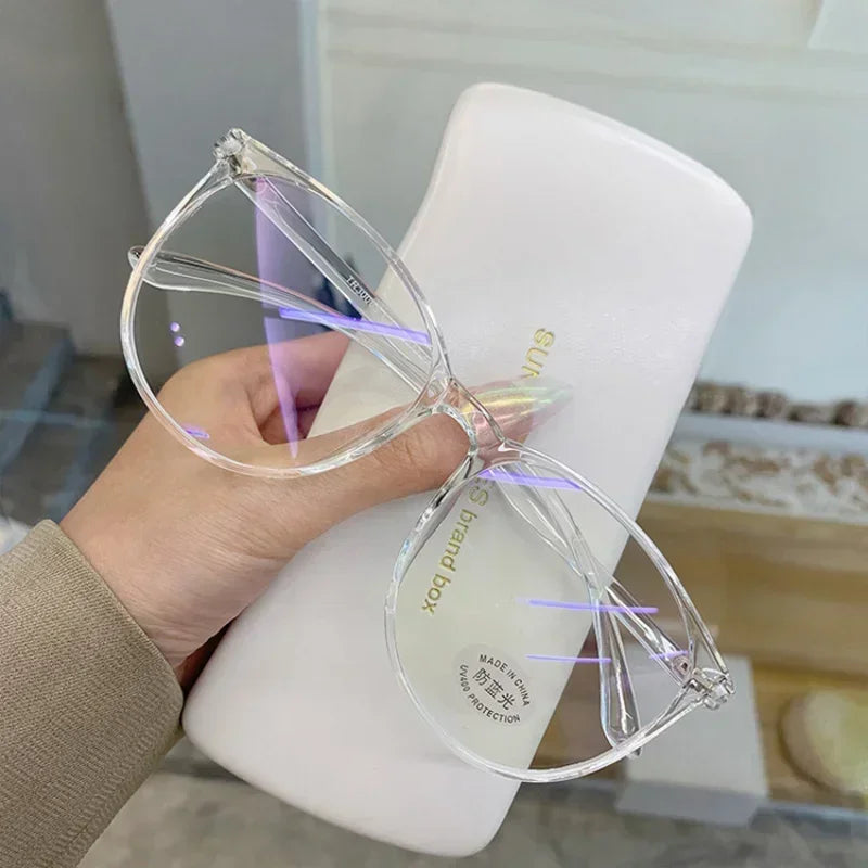 Anti-Blue Light Square Glasses – Unisex Transparent Frame Computer Spectacles