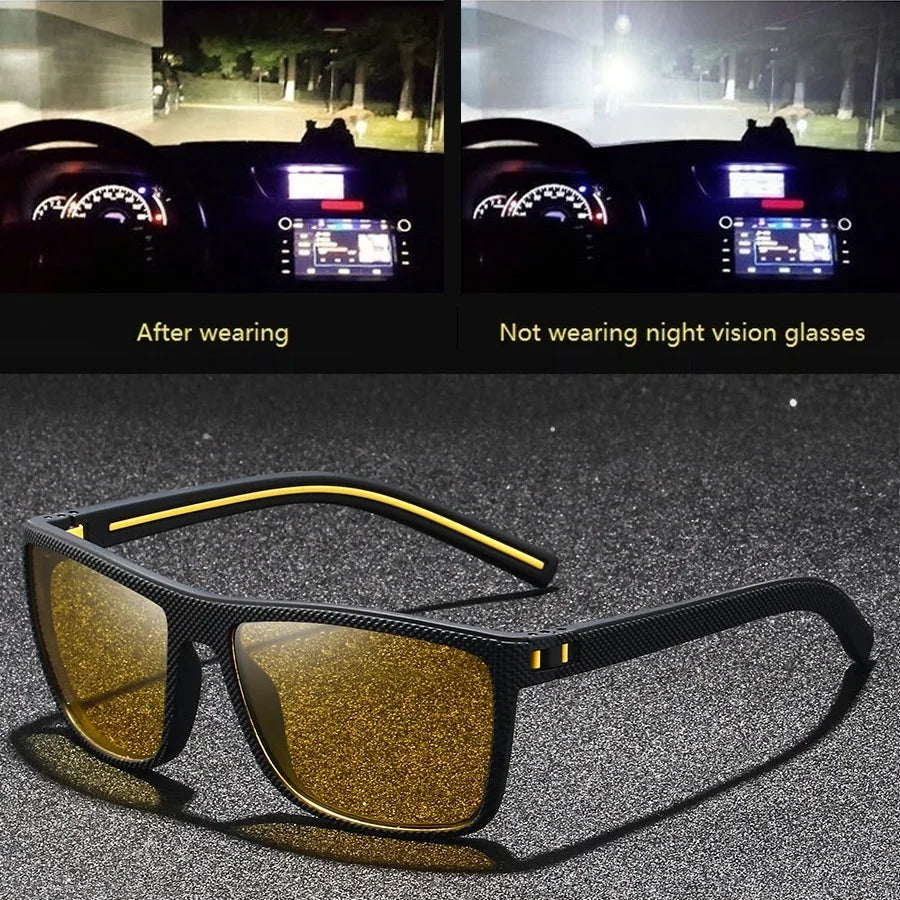 Fashion Vintage Square Colorful Unisex Night Vision Glasses