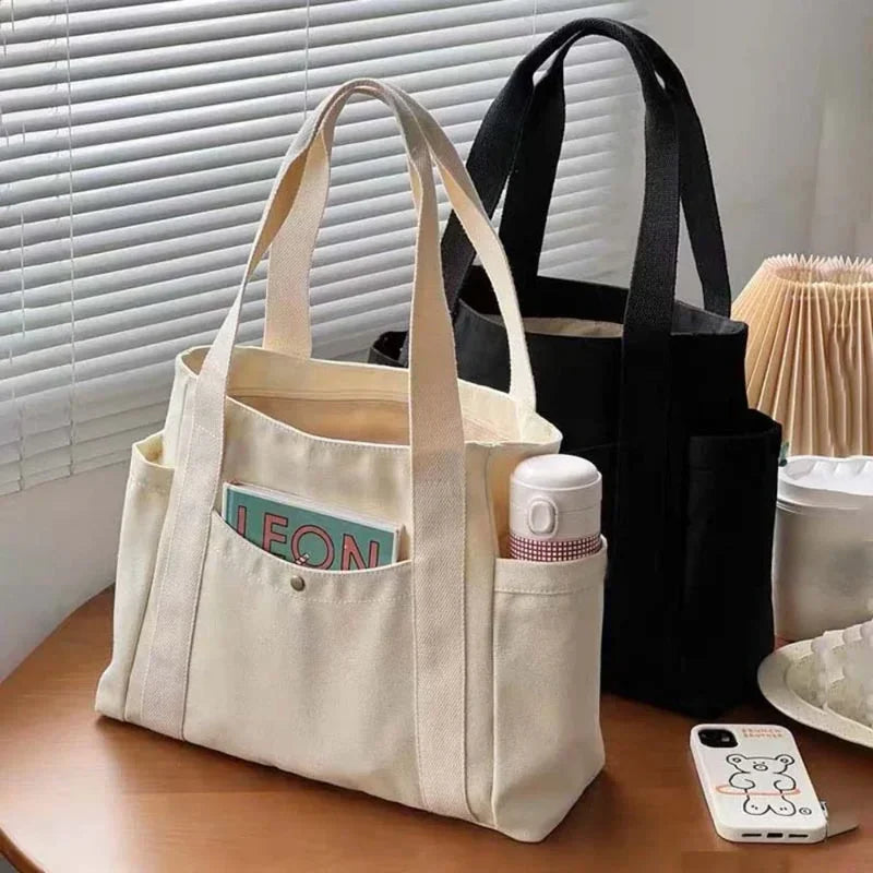 Canvas Large Capacity Shoulder Tote Bag
