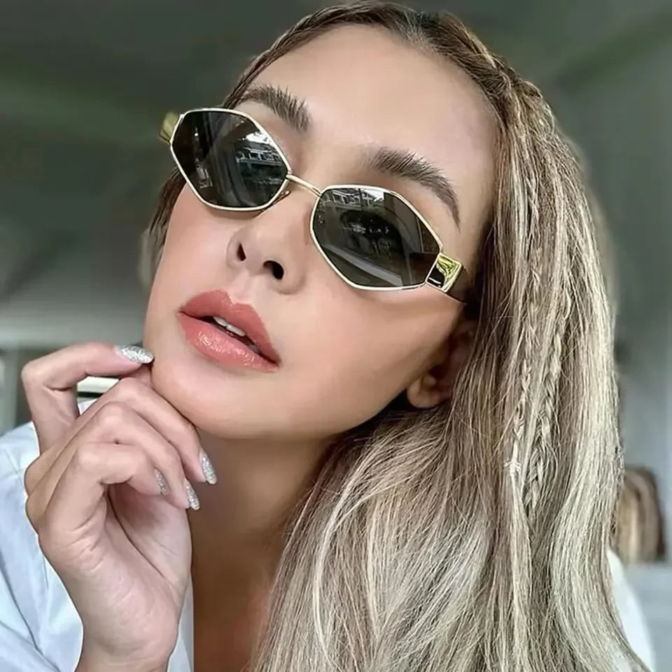 Fashion Hexagon Sunglasses – Luxury Polygon Design