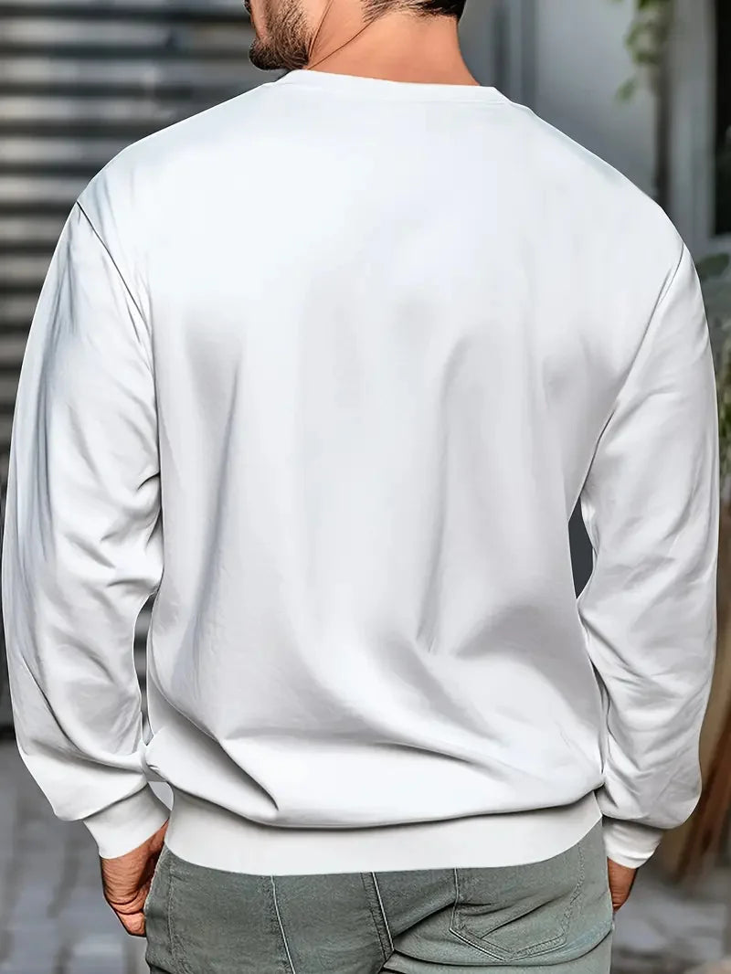 Men’s Autumn Winter MILANO ITALIA Graphic Sweatshirt – Casual Loose Fit