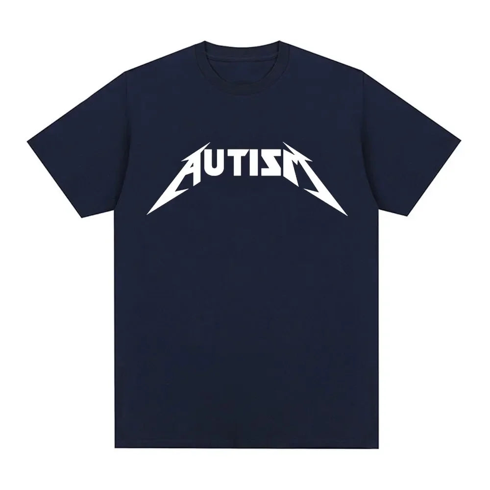 Autism Metal Rock Meme T-Shirt | Oversized Hip Hop Streetwear Unisex Tee
