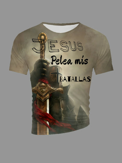 Men’s Earthy Vintage 3D Printed T-Shirt – Short Sleeve Round Neck Casual Tee