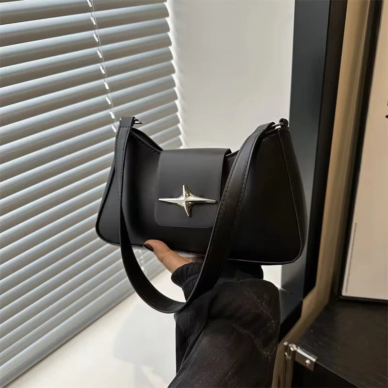 Women’s Vintage Y2K PU Leather Shoulder Bag