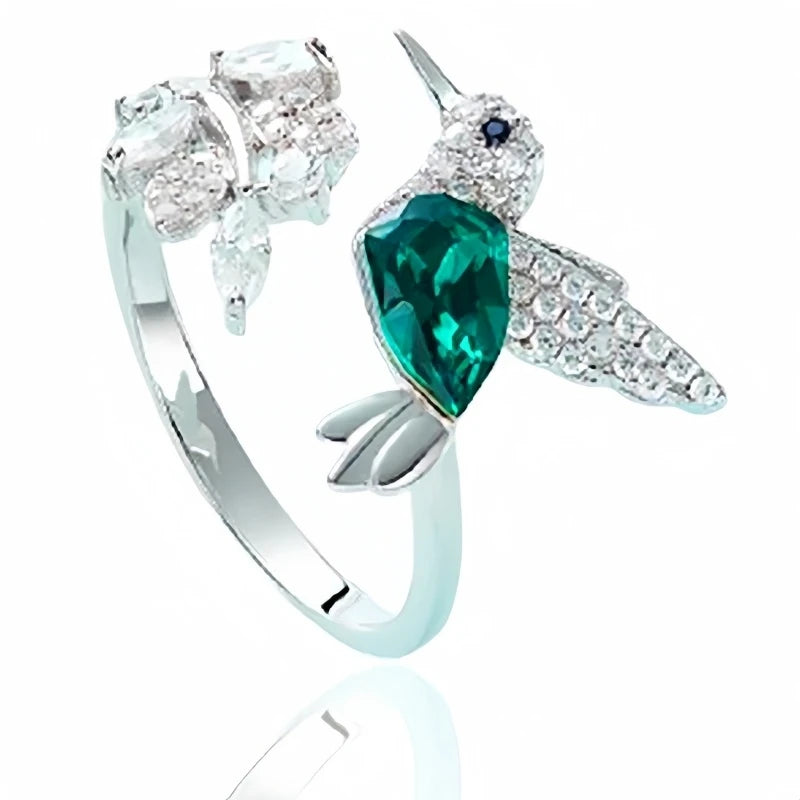 Elegant Blue Stone Adjustable Ring
