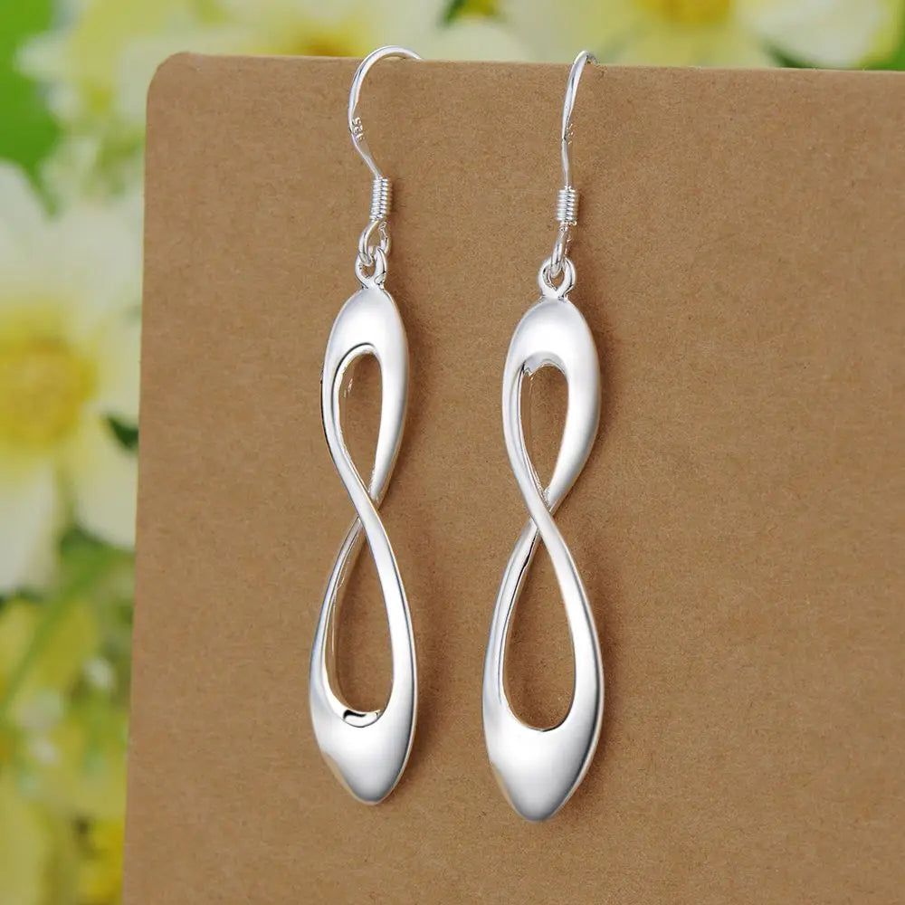 Sterling Silver Heart Stud Earrings for Women