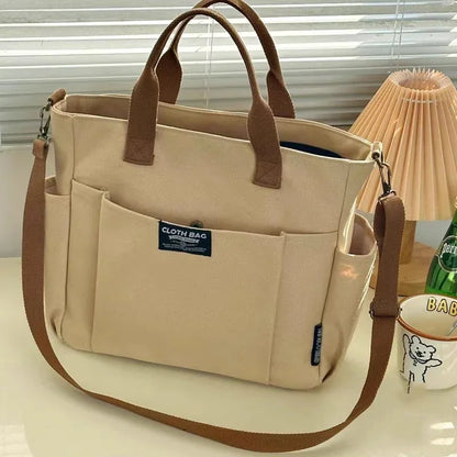 Minimalist Canvas Commuter Tote Bag