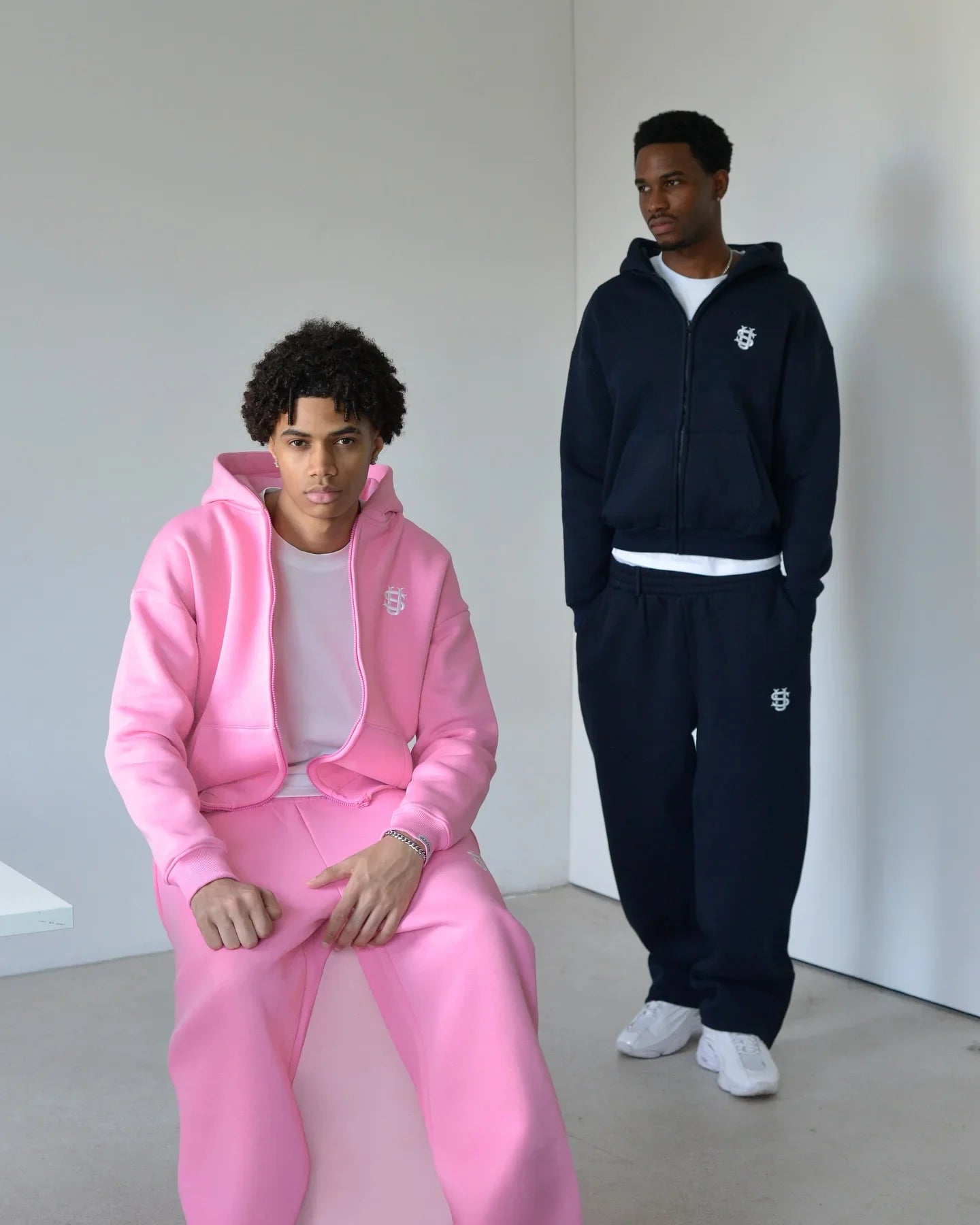 Embroidered sweatpants two-piece set Y2K clothing men&