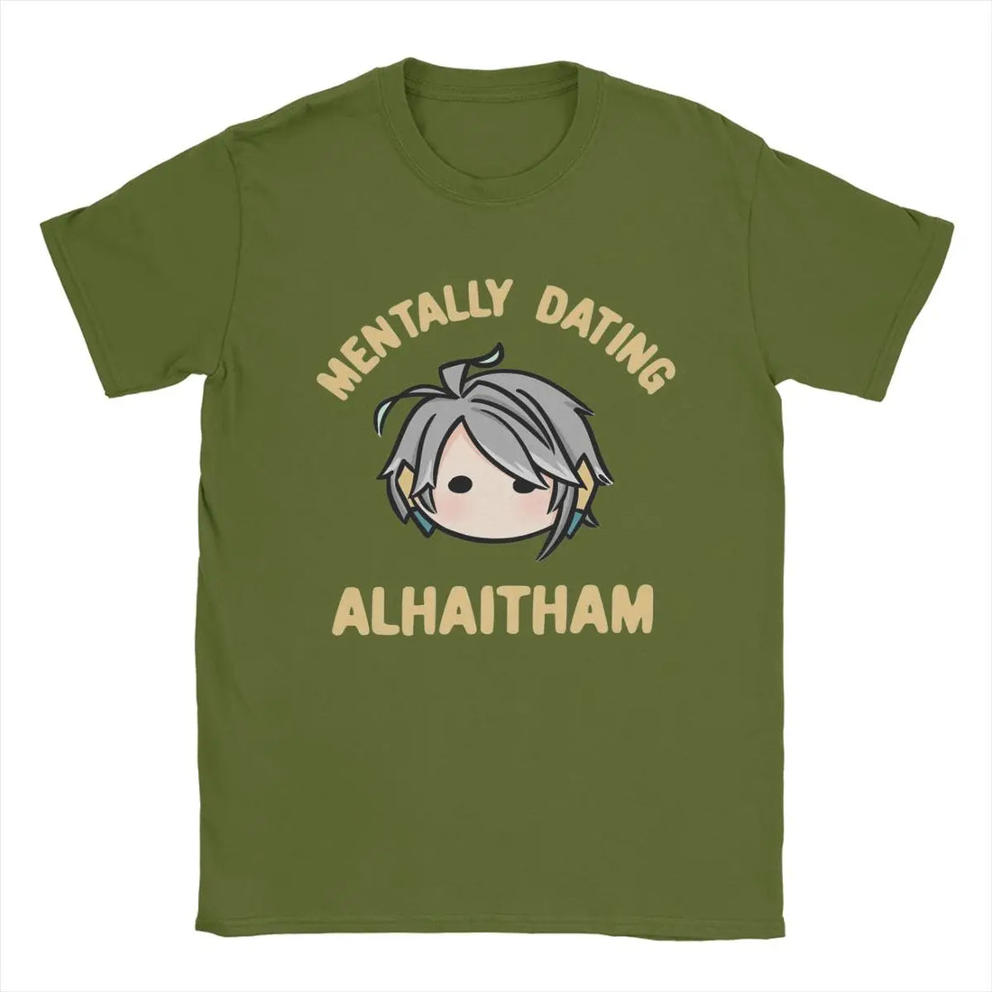 Men’s Genshin Impact T-Shirt | “Mentally Dating Alhaitham” Chibi Print