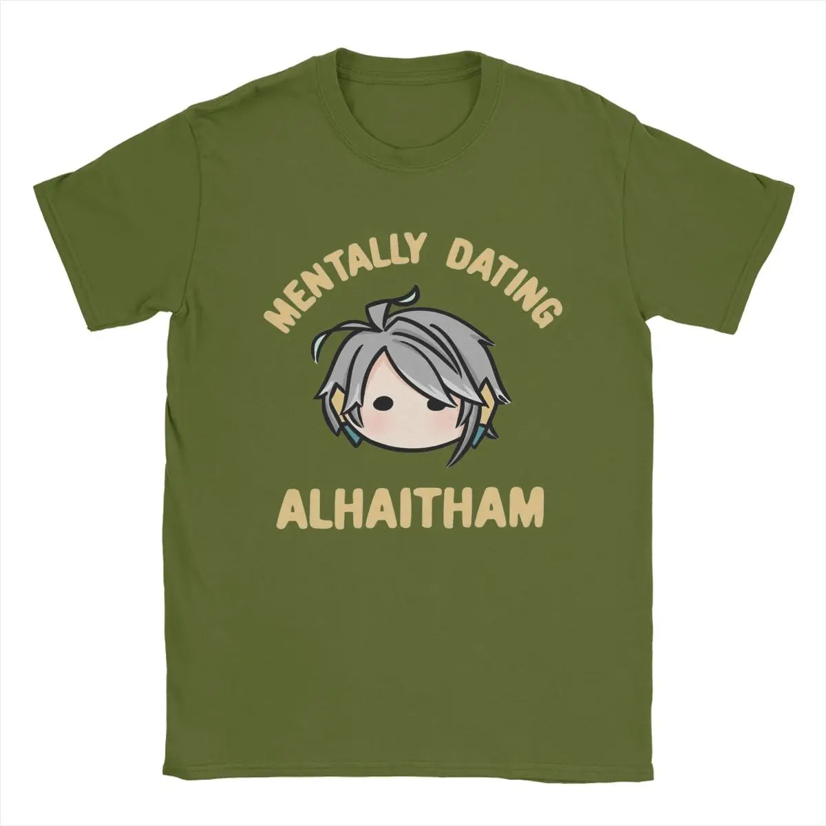 Men’s Genshin Impact T-Shirt | “Mentally Dating Alhaitham” Chibi Print