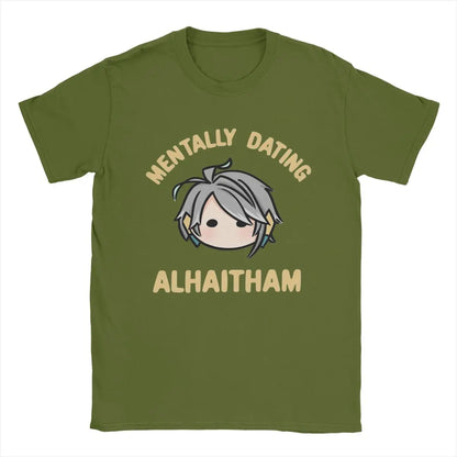 Men’s Genshin Impact T-Shirt | “Mentally Dating Alhaitham” Chibi Print