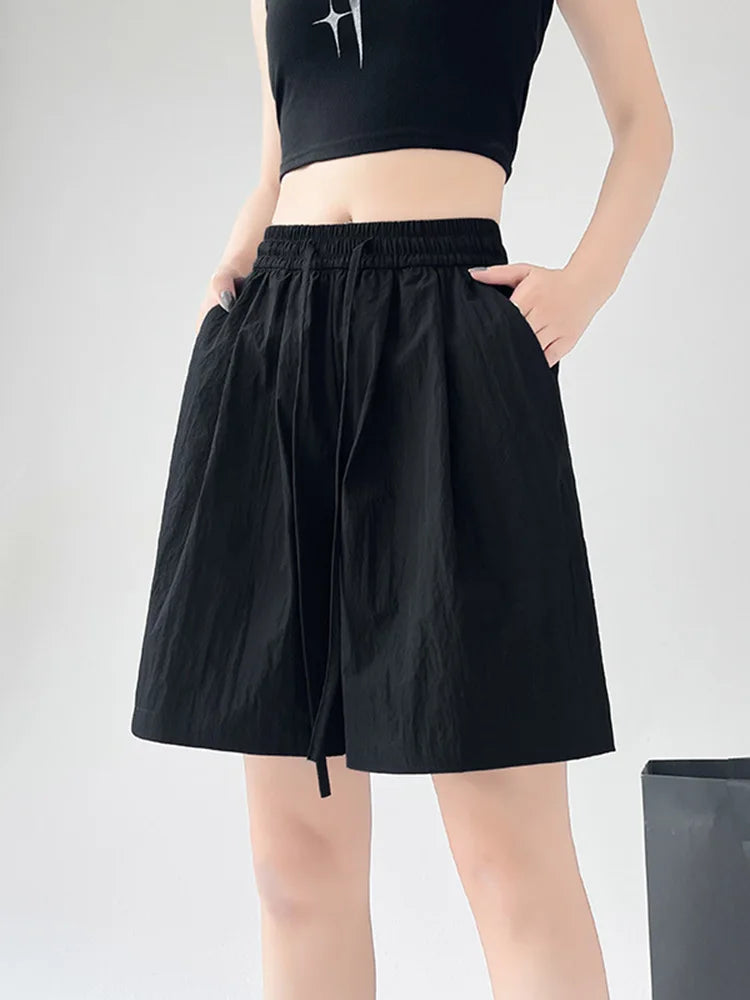 Women’s Summer Casual High-Waist Shorts | Soft Loose Beach Shorts with Pockets