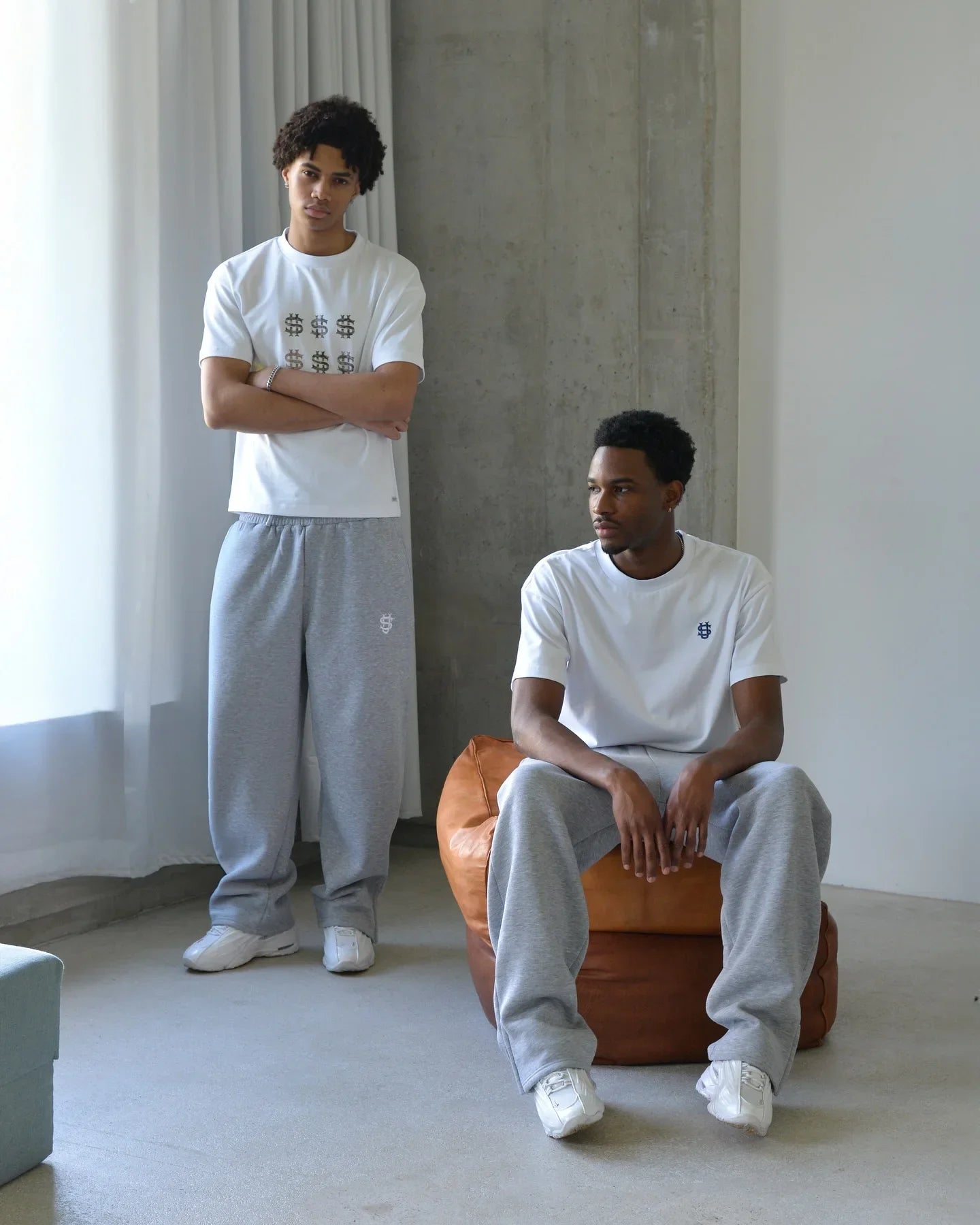 Embroidered sweatpants two-piece set Y2K clothing men&