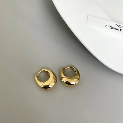 925 Sterling Silver Vintage Gold Hoop Earrings