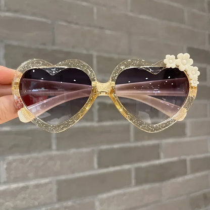Cute Cartoon Flower Sunglasses – Vintage Kids Eyewear with UV400