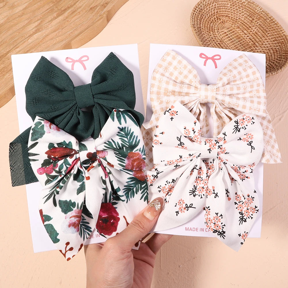 2-Piece Bowknot Hair Clip Set for Women &amp; Girls