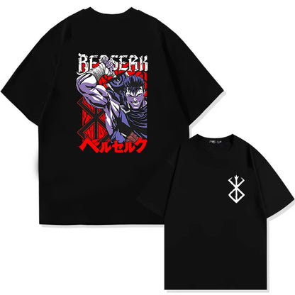 Berserk Anime Guts Graphic T-Shirt | Dark Fantasy Manga Tee