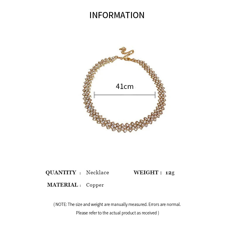 Luxury Full Rhinestone Choker Necklace