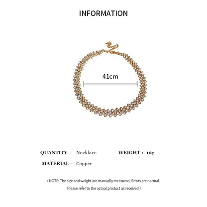 Luxury Full Rhinestone Choker Necklace