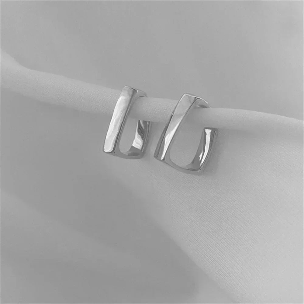 Gold Irregular U-Shaped Studs for Women