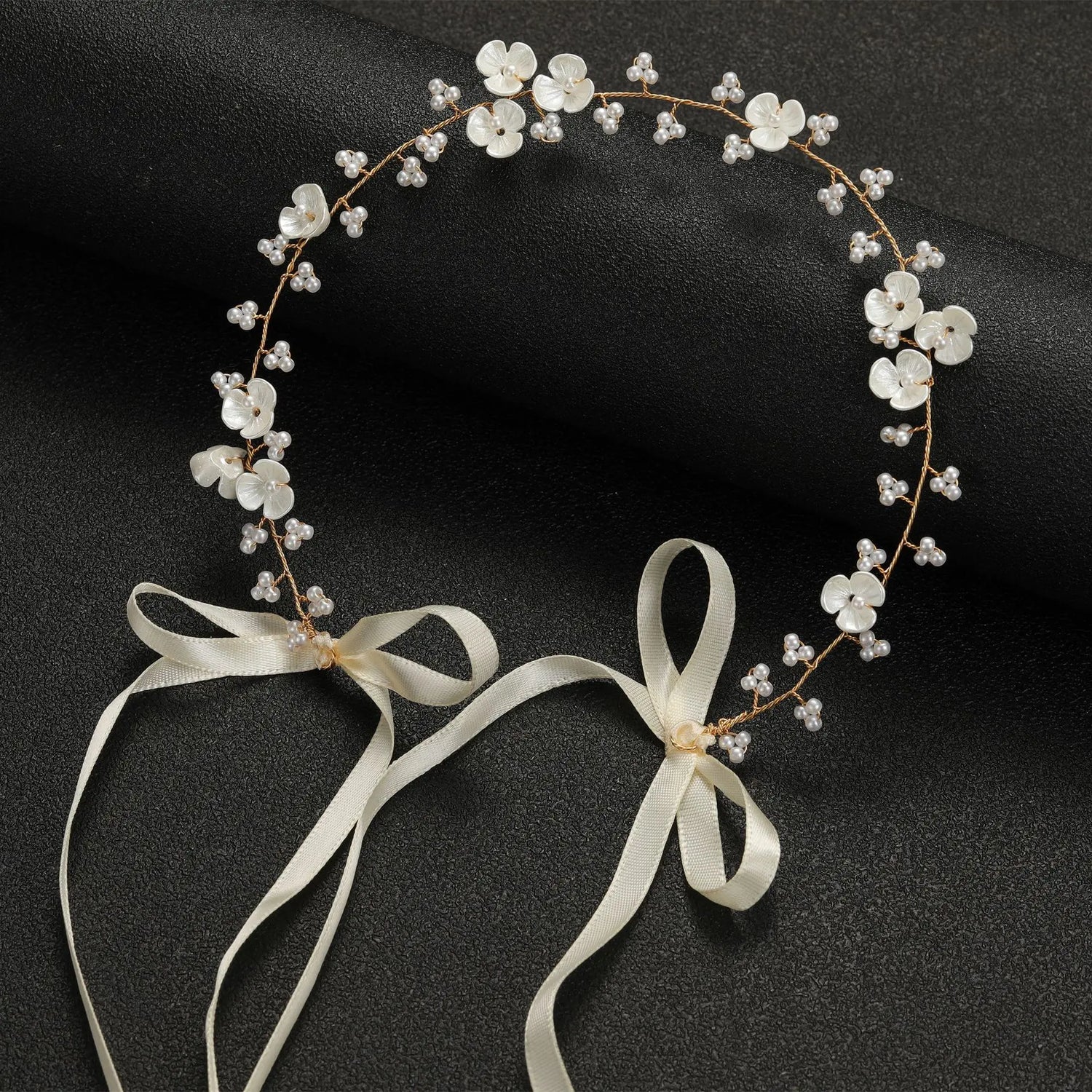 Elegant Crystal &amp; Pearl Bridal Headband for Women