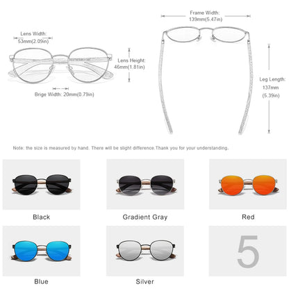 KINGSEVEN Polarized Wooden Sunglasses for Men