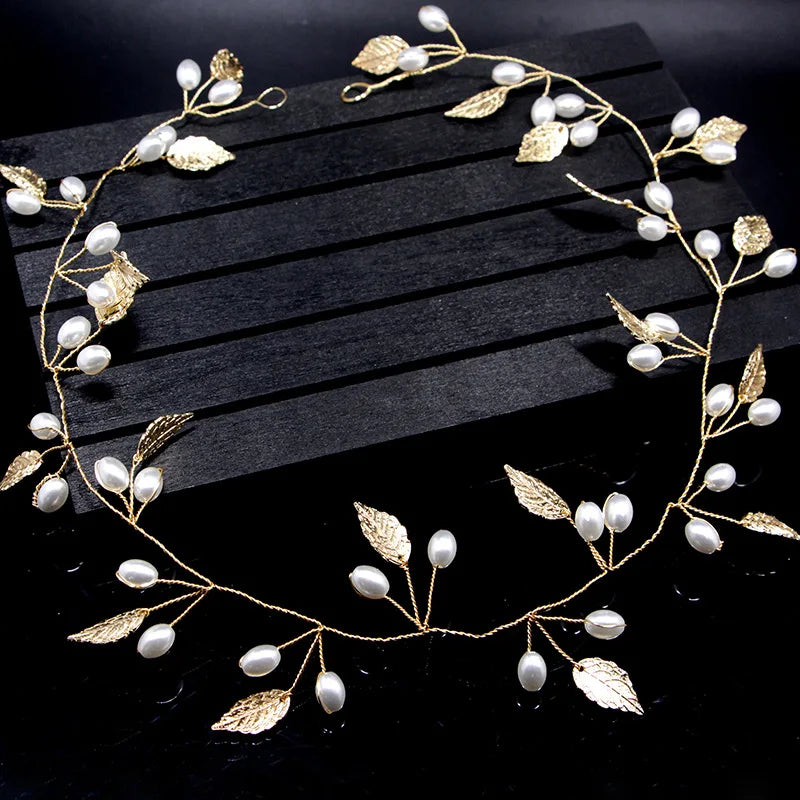 Elegant Crystal &amp; Pearl Bridal Headband for Women