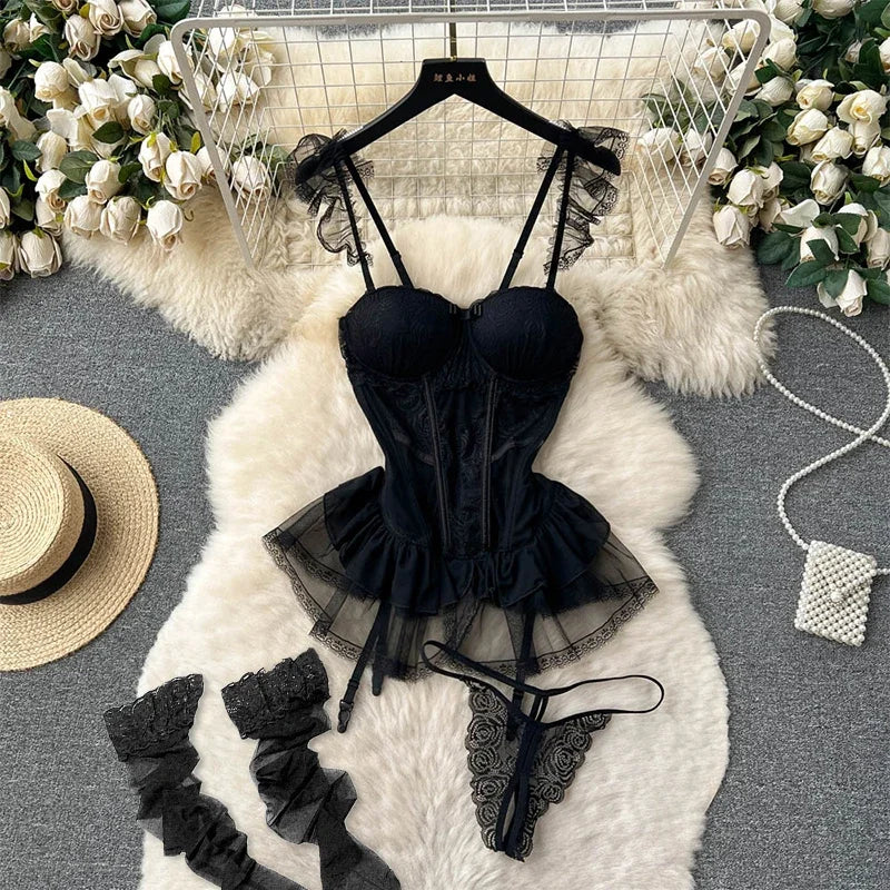 Bunny Girl Wrapped Chest Playsuit Sexy Slim Fit Lingerie