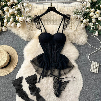 Bunny Girl Wrapped Chest Playsuit Sexy Slim Fit Lingerie