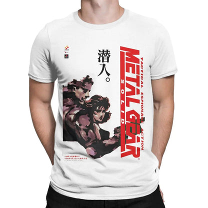 Metal Gear Solid 3 Snake &amp; Raiden Graphic T-Shirt | Cotton Casual Game Tee