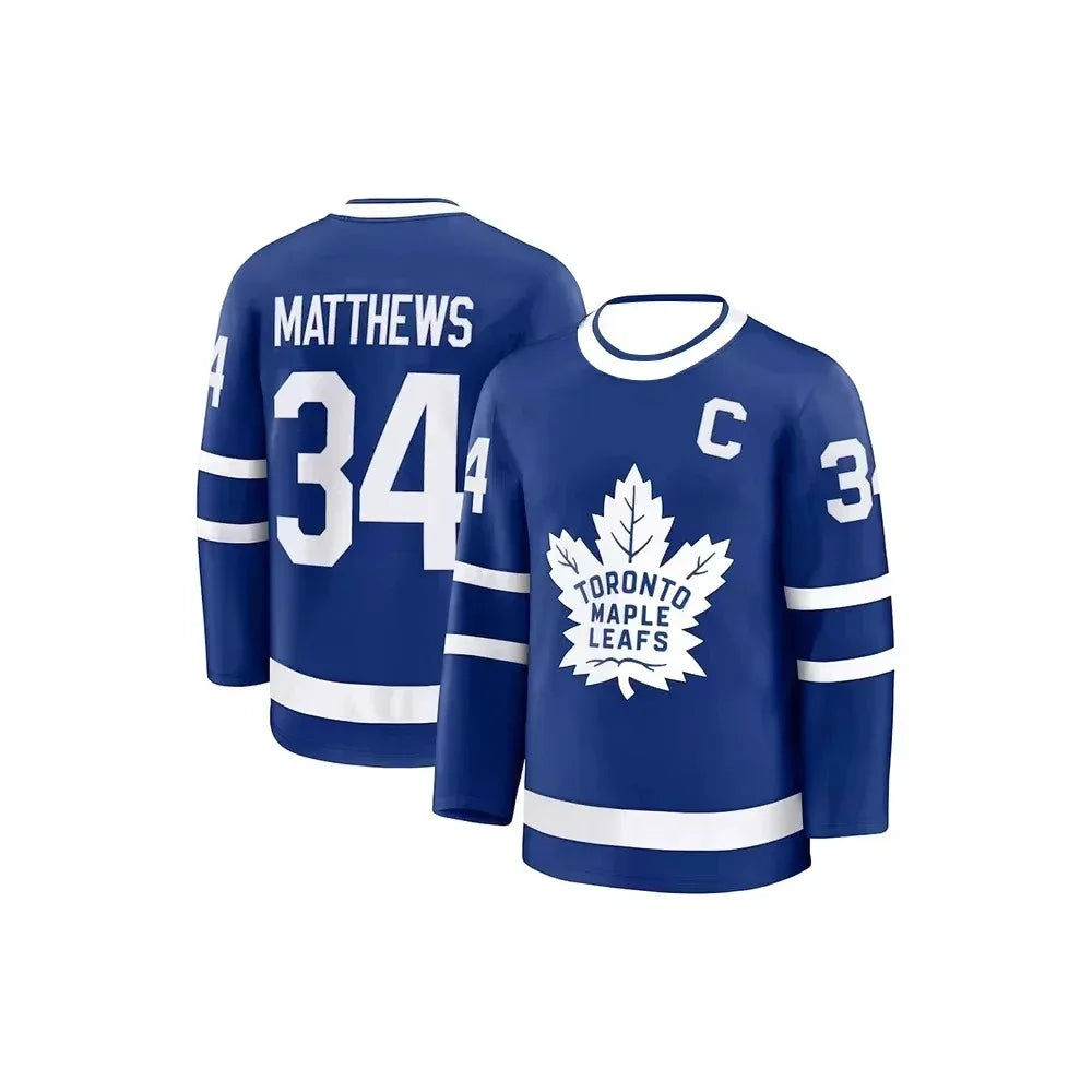 Trendy Maple Leaf Hockey Long Sleeve T-Shirt | Men’s Breathable Sports Training Jersey