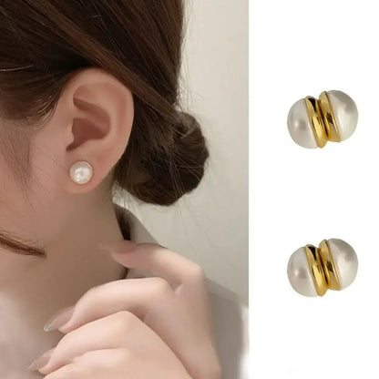 Luxury Magnetic Pearl Clip Earrings for Women