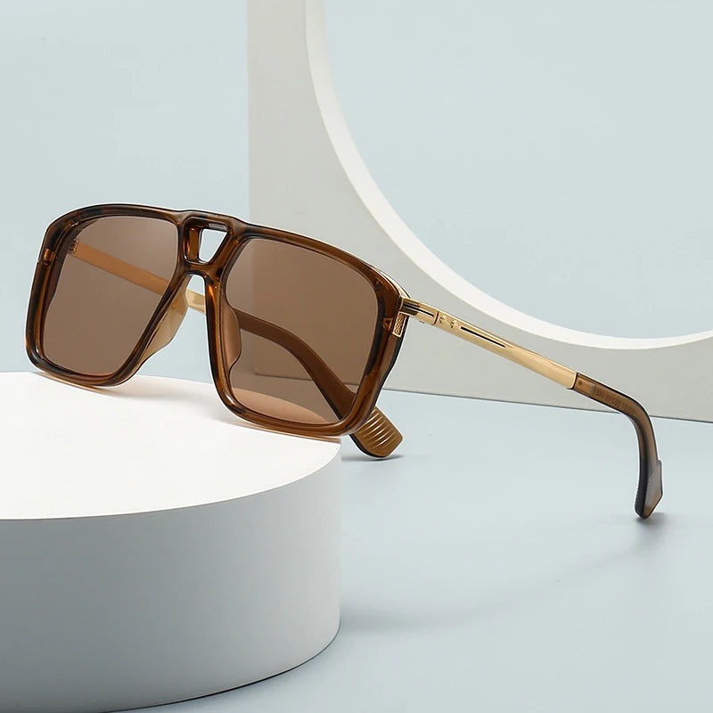 Retro Double Bridge Pilot Sunglasses