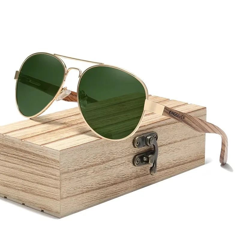 Wood Alloy Sunglasses for Men