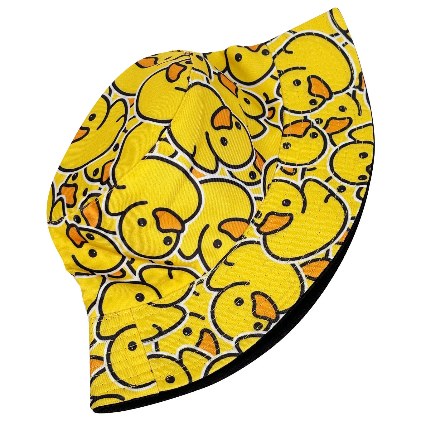 Reversible Cartoon Duck Print Bucket Hat | Unisex Foldable Sun Protection Cap