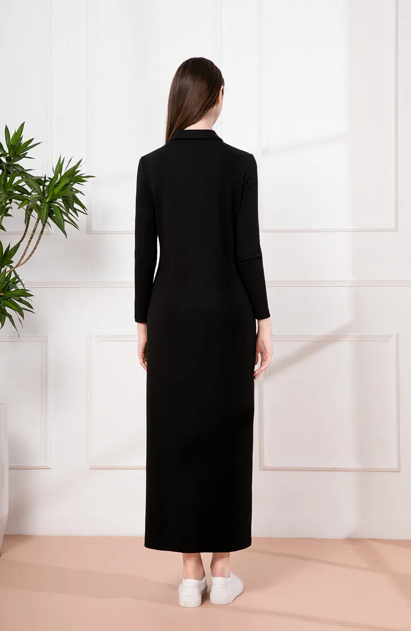 Maxi Dress with Button Design for Women