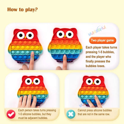 Rainbow Pop Push Bubble Fidget Toy