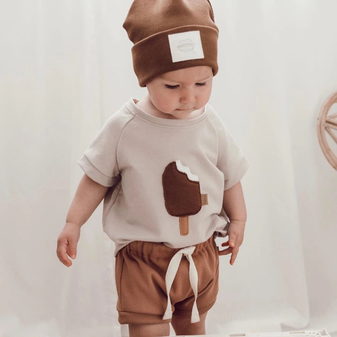 Toddler Ice Cream Print Summer Cotton T-Shirt