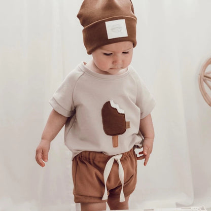 Toddler Ice Cream Print Summer Cotton T-Shirt