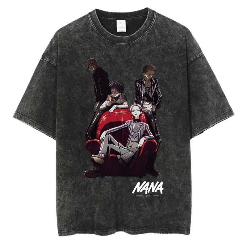 Japanese Anime Nana Osaki Vintage Washed Graphic T-Shirt