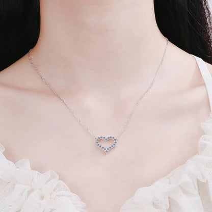 Korean Fashion Heart Shaped Zircon Necklace