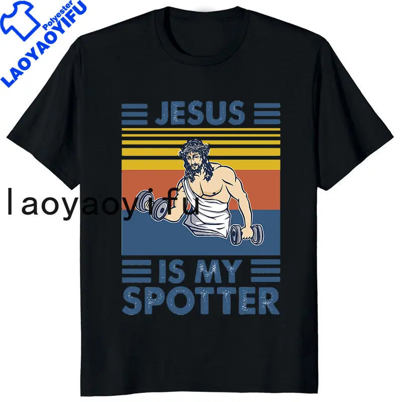 Retro Vintage Jesus Christ Gym T Shirts Men Pure Christian Faith Tee Top Short Sleeved Funny Printed Graphic Tshirt Gift