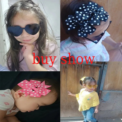 3Pcs Kids Cute Solid Dot Hairpin &amp; Colorful Heart Sunglasses Set